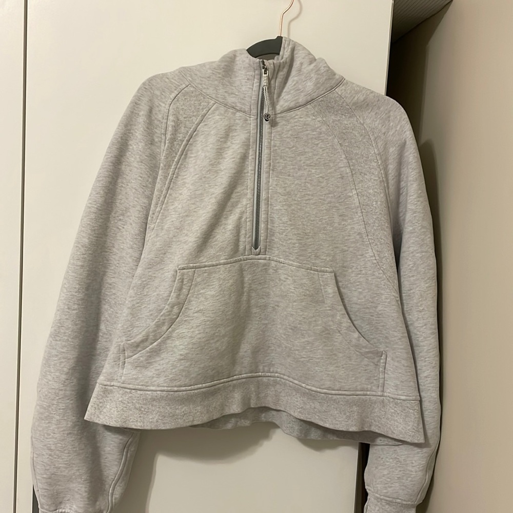 Lululemon Grey Scuba Half-zip Hoodie